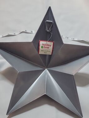 Holiday Time Silver Metal Star Wall Accent